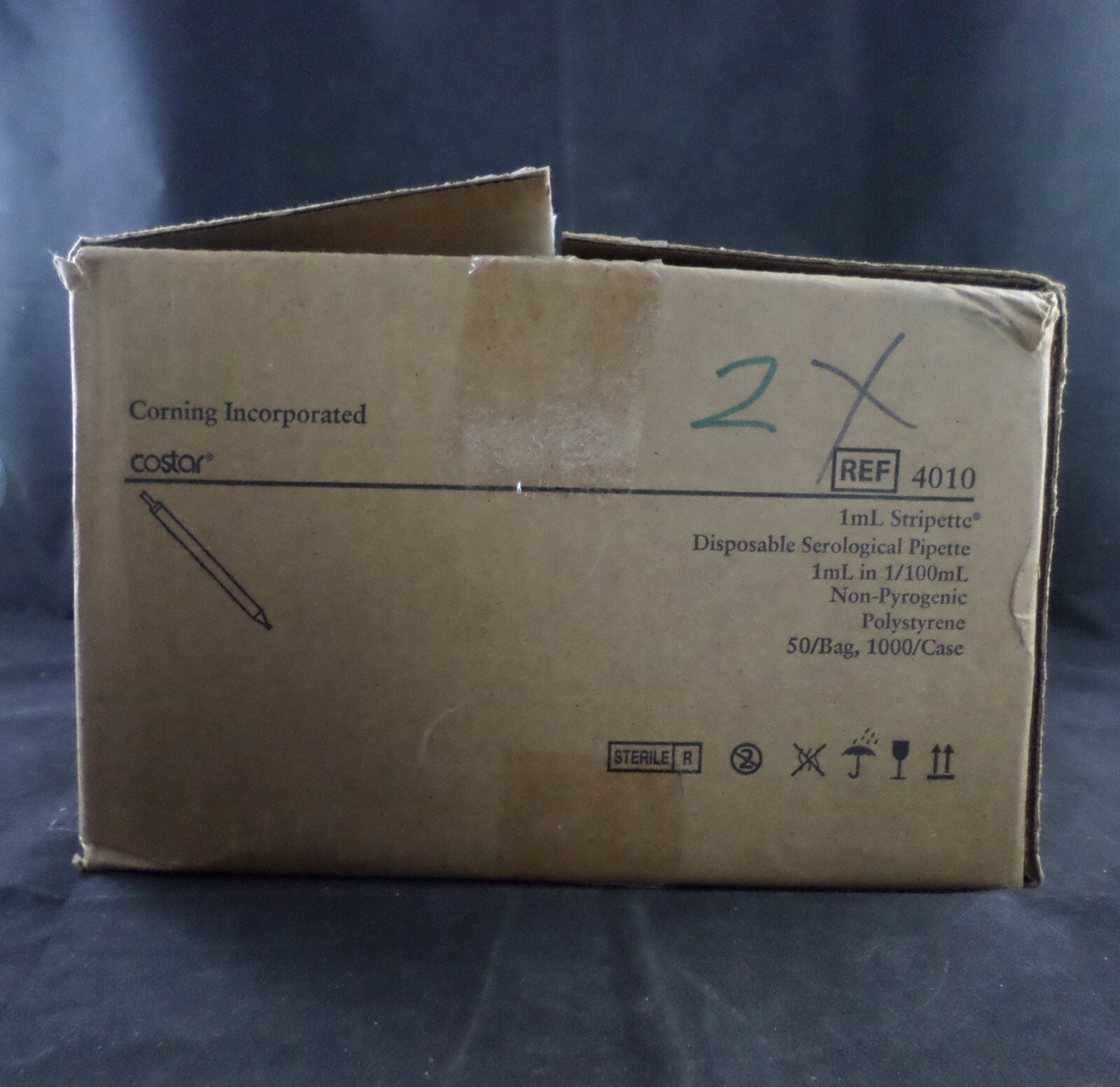 CORNING Costar Plastic 1mL Stripette 1×0.01mL Serological Pipet Sterile 1000/CS