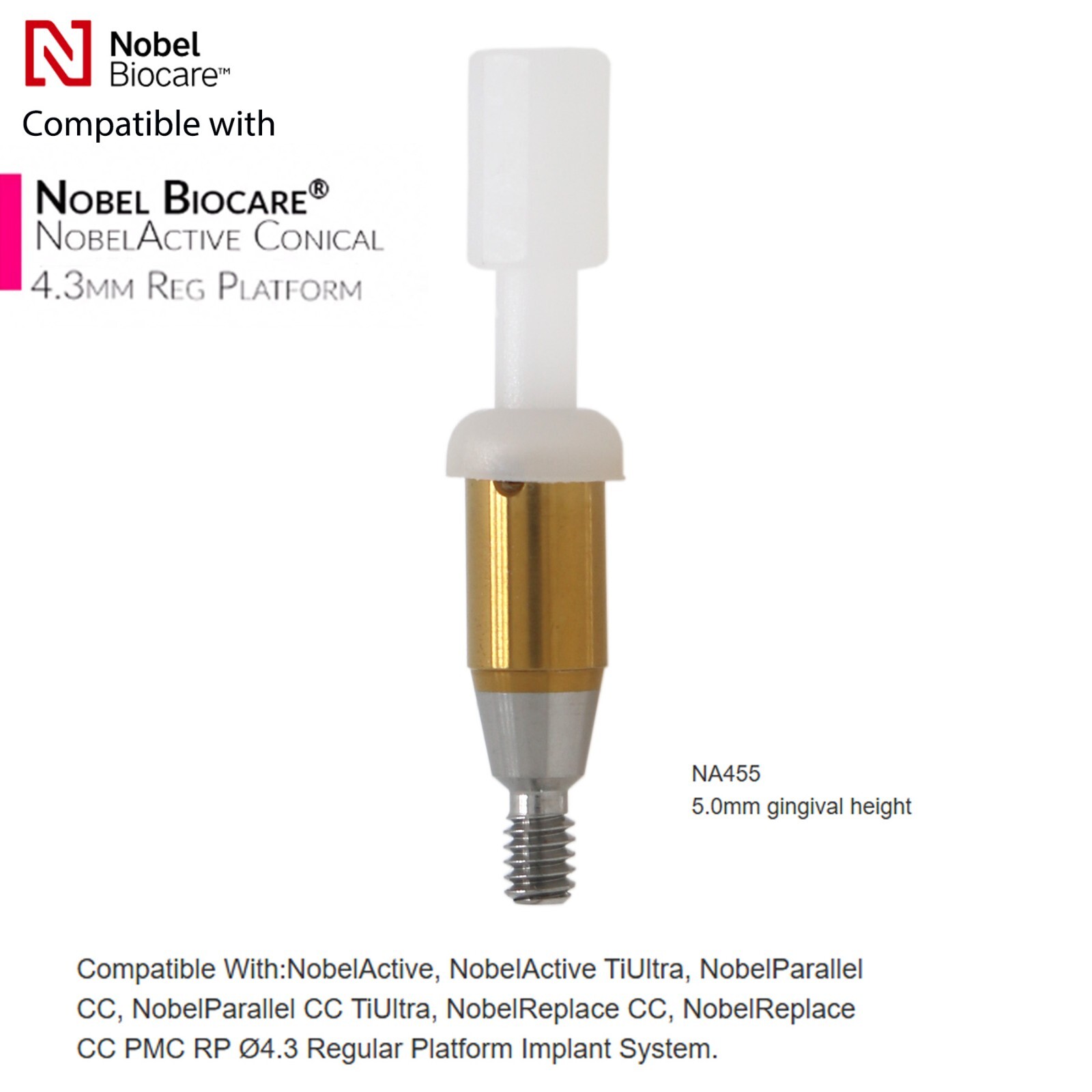 US Locator Abutment Compatible Nobel Active Conical Connection Internal RP/NP