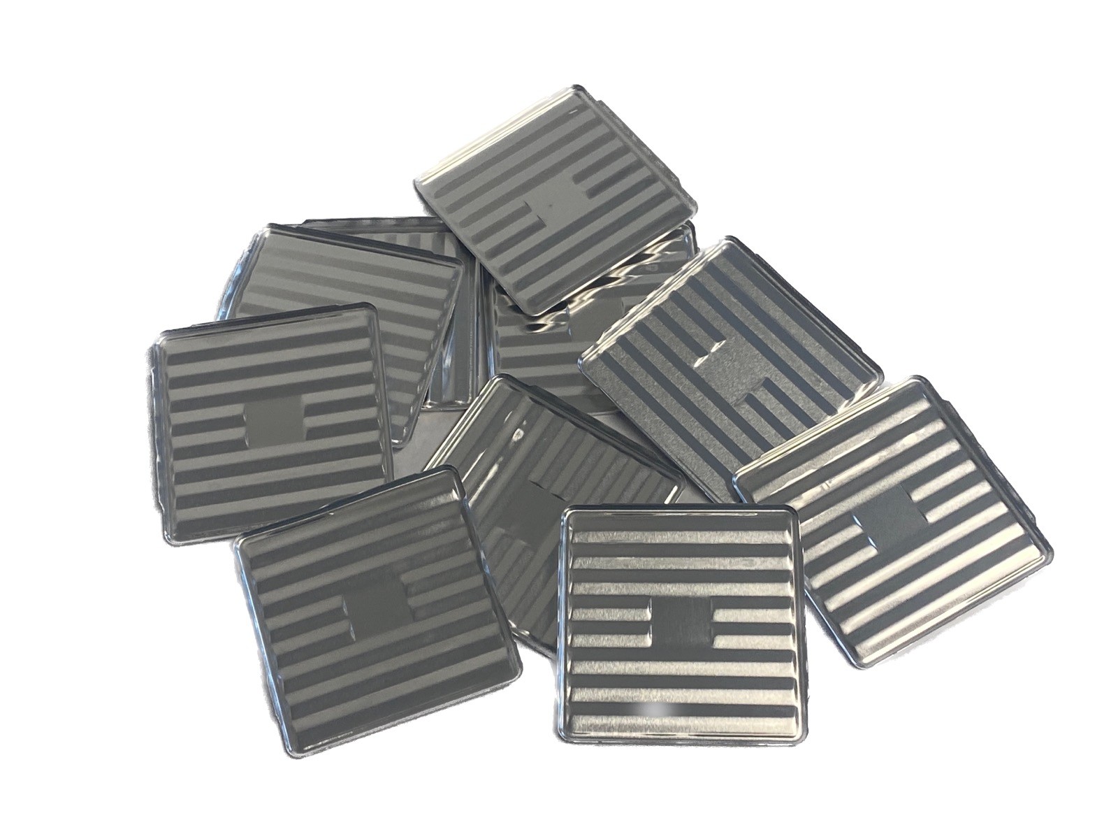 (10/Pack) Aluminum Weighing Dish Drying Pans 3”x3” ID Square 1.4-1.5mm Depth