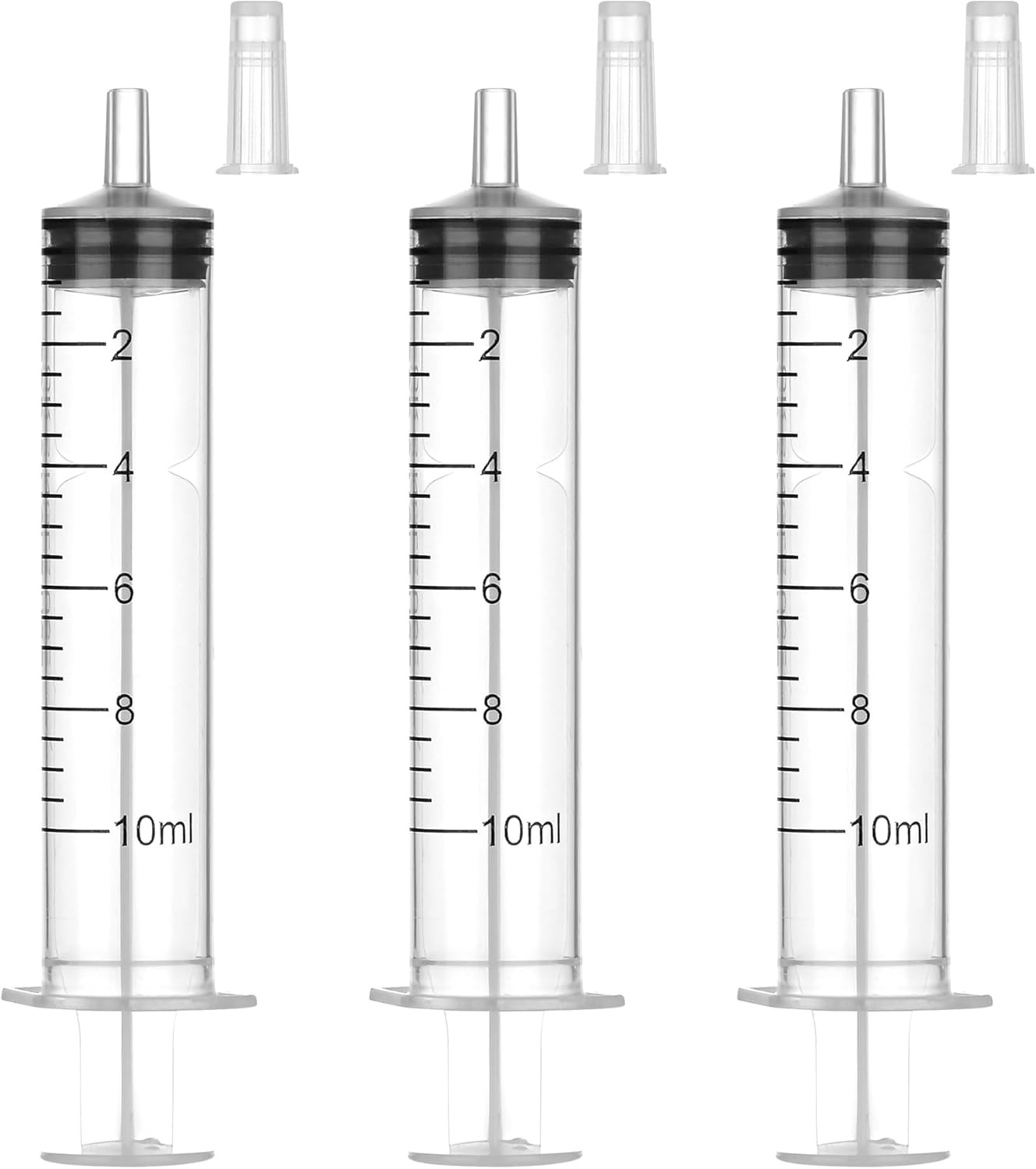 30 Pack 10 Ml Syringe without Needle, Syringe with Cap Individually Wrapped, for