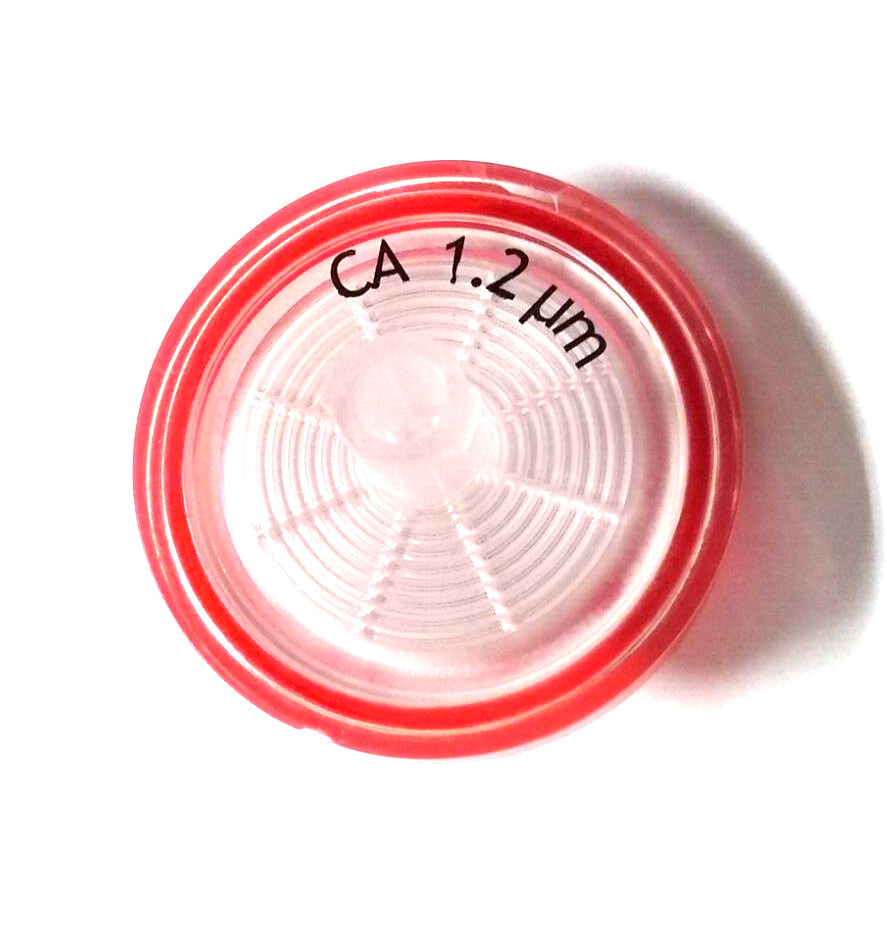 Pack of 25: GVS Syringe Filters, ABLUO, 33mm, CA Membrane, 1.20µm Pore Size