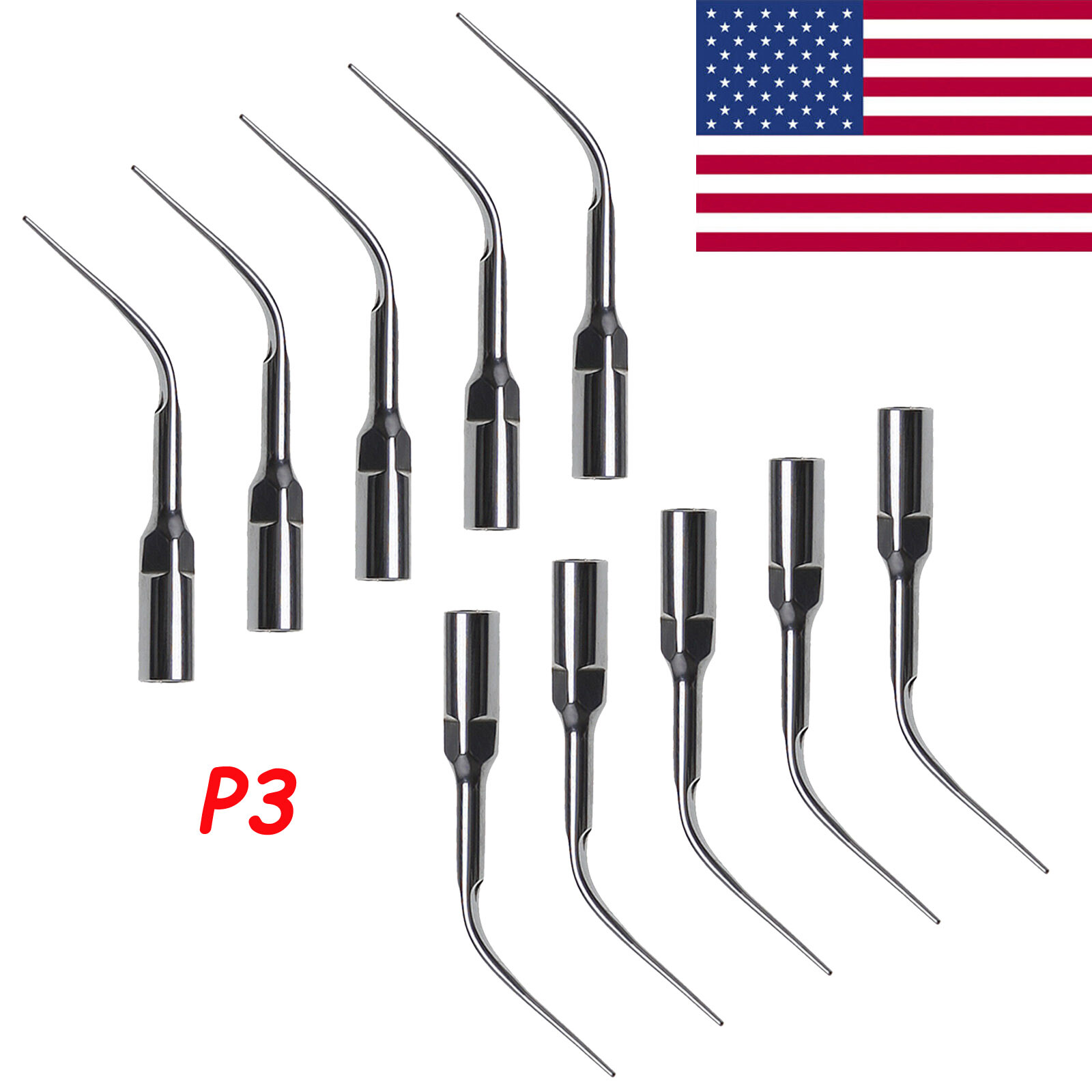 10 X Dental Perio Scaling Tip P3 for EMS Woodpecker Ultrasonic Scaler Handpiece