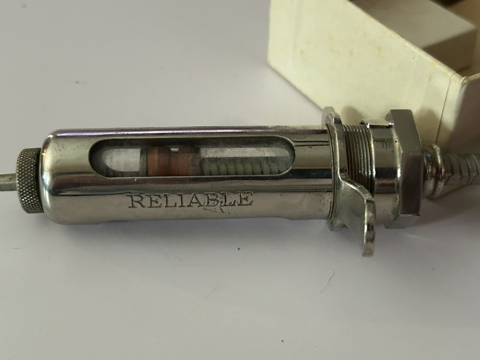 Vintage Reliable Heavy Duty 10cc Hypodermic Syringe in Orig Box with Paperwork