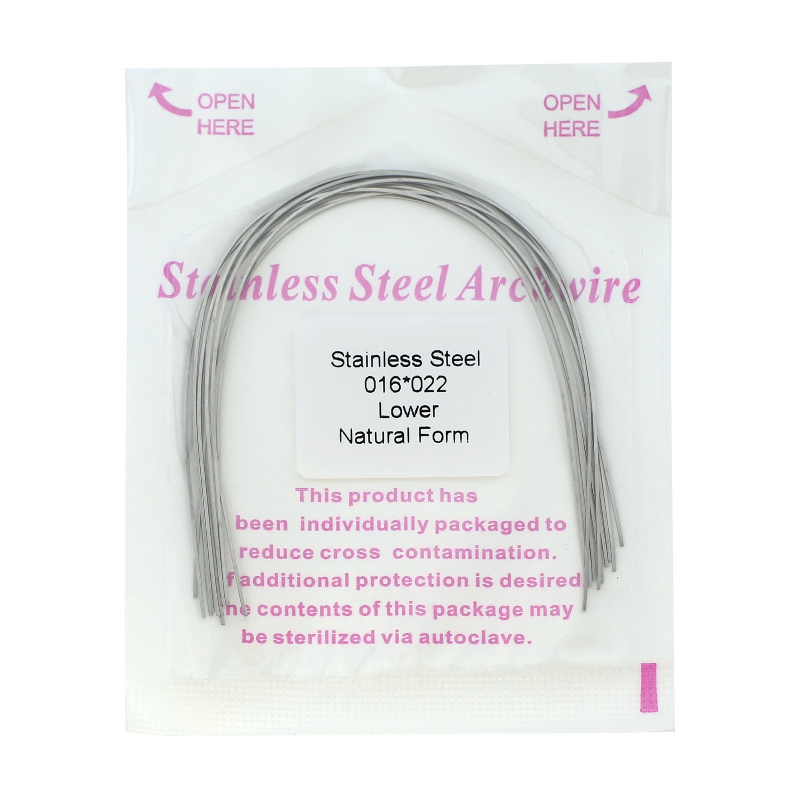 Dental Orthodontic Arch Wire Stainless Steel Natural Form Round Rectangular U L