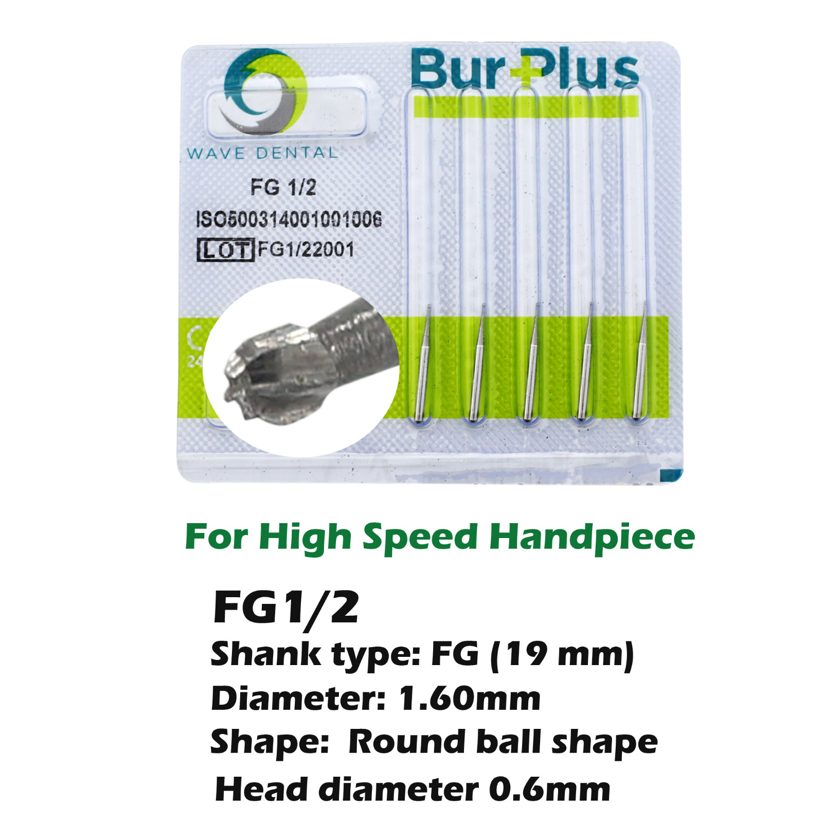 Wave Dental Surgical Burs Round FG SURG 2 4 6 8 High Speed Carbide Bur 19mm 25mm