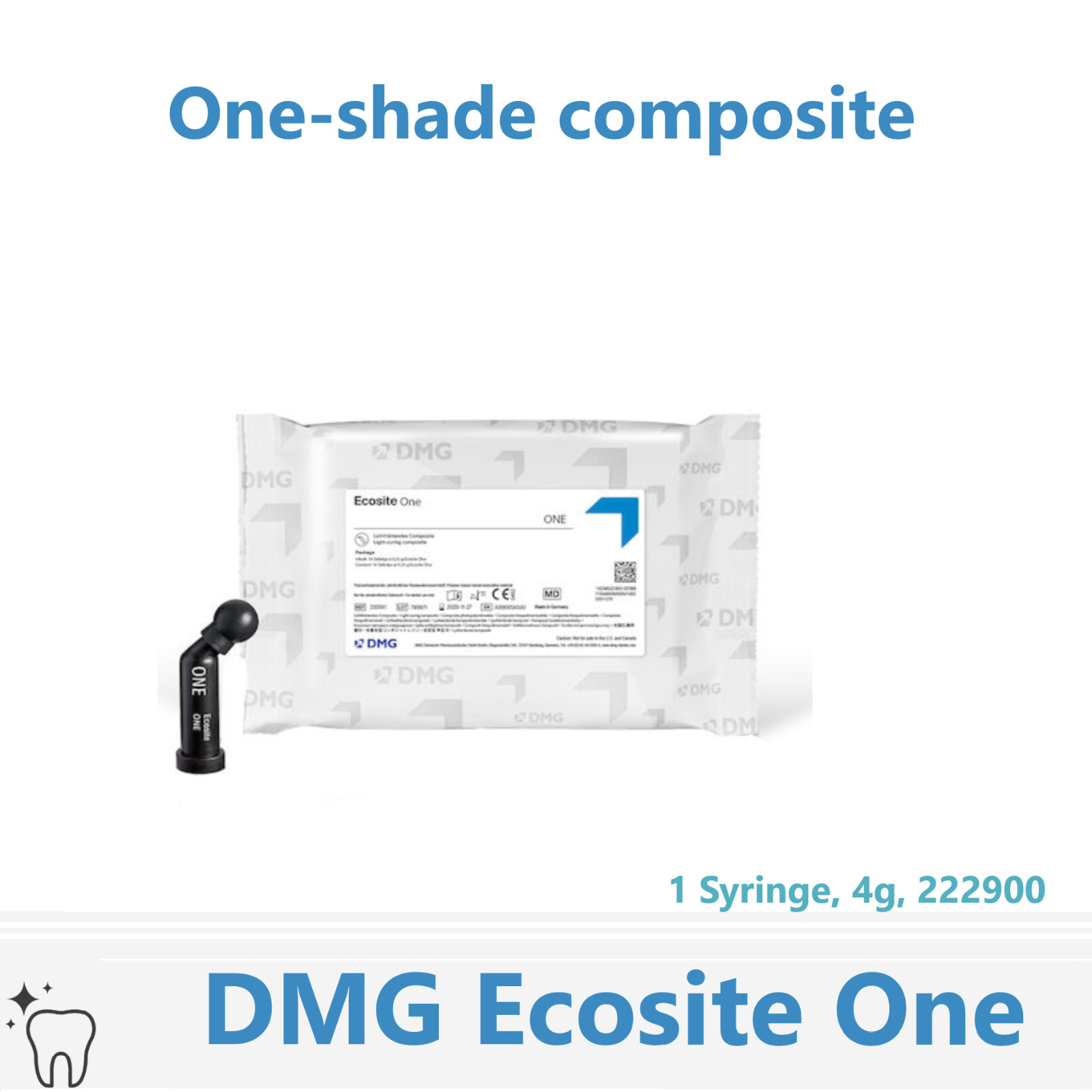Dental DMG Ecosite One Universal Shade Universal Composite Safetips 16/Pk or 4g