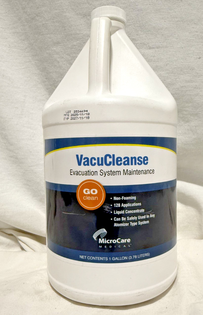 MicroCare VacuCleanse Evacuation System Cleaner 1 Gallon Dental Suction VC128