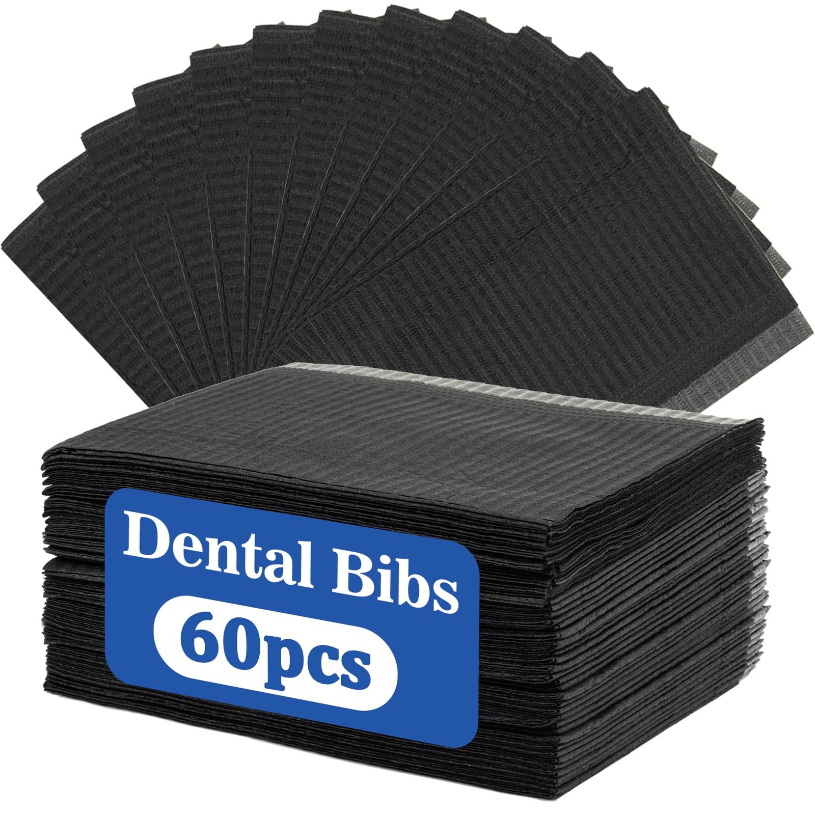 60pcs Dental Bibs Disposable – Dentist Tattoo Black