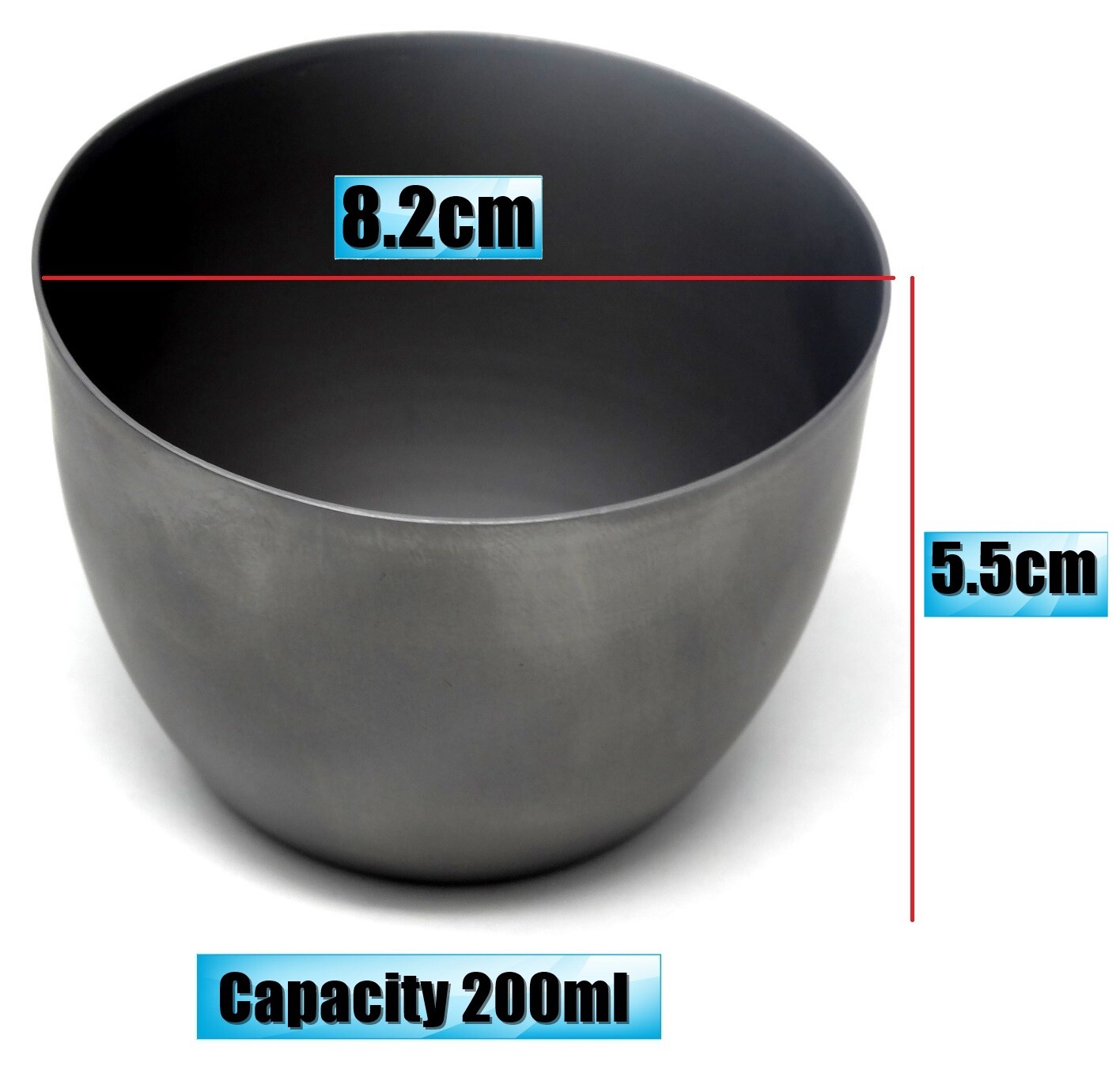 200ml (6.75oz) High Form Crucible Stainless Steel Lab Laboratory Heat Resistance