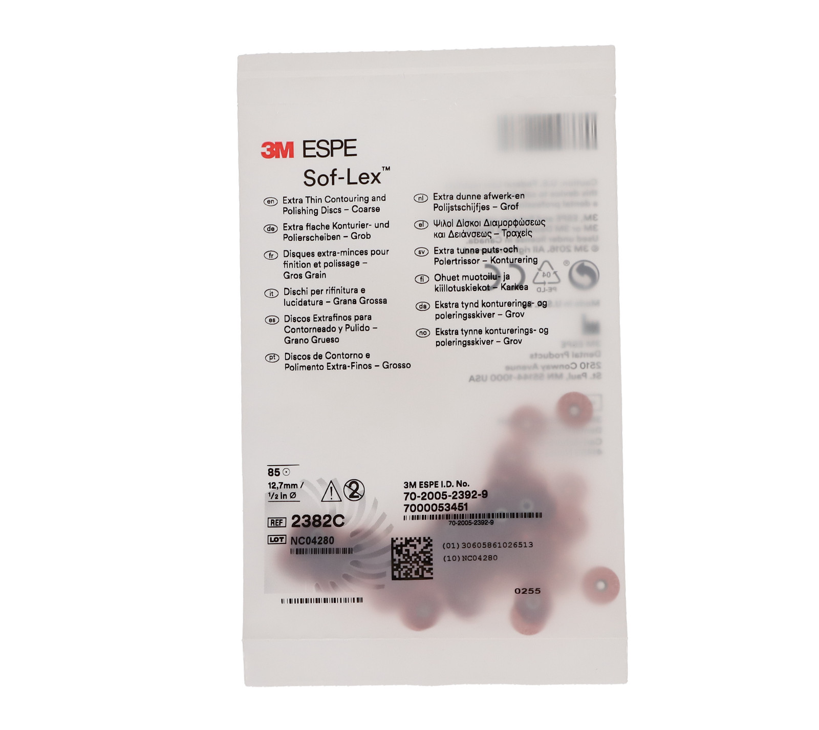 3M ESPE 2382C Sof-Lex XT Contouring & Polishing Pop-On Discs 1/2″ Coarse 85/Pk