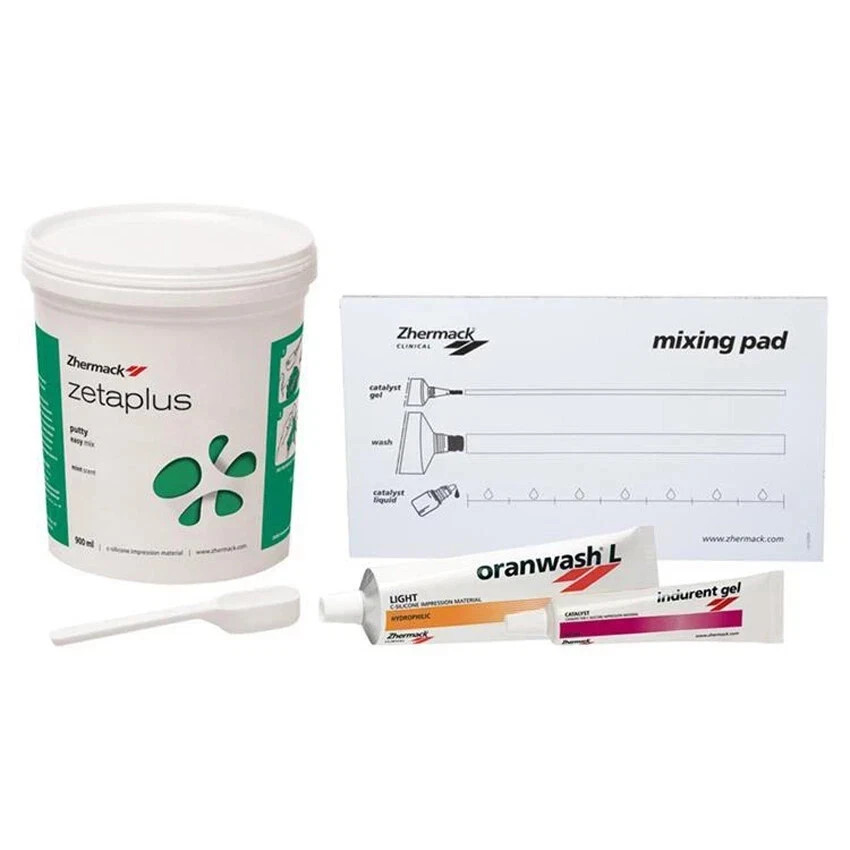 Impression Material Zhermack Zetaplus Intro Kit Putty Oranwash Indurent Gel FS