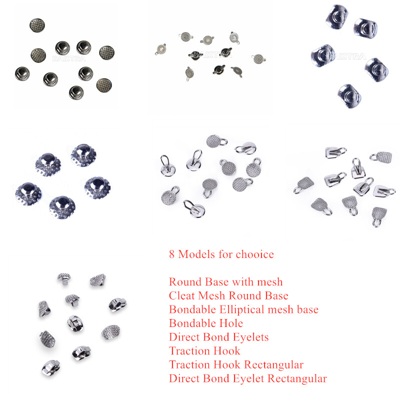 8 Models Dental Ortho Lingual Buttons Bondable Round Base 10pcs/pack US
