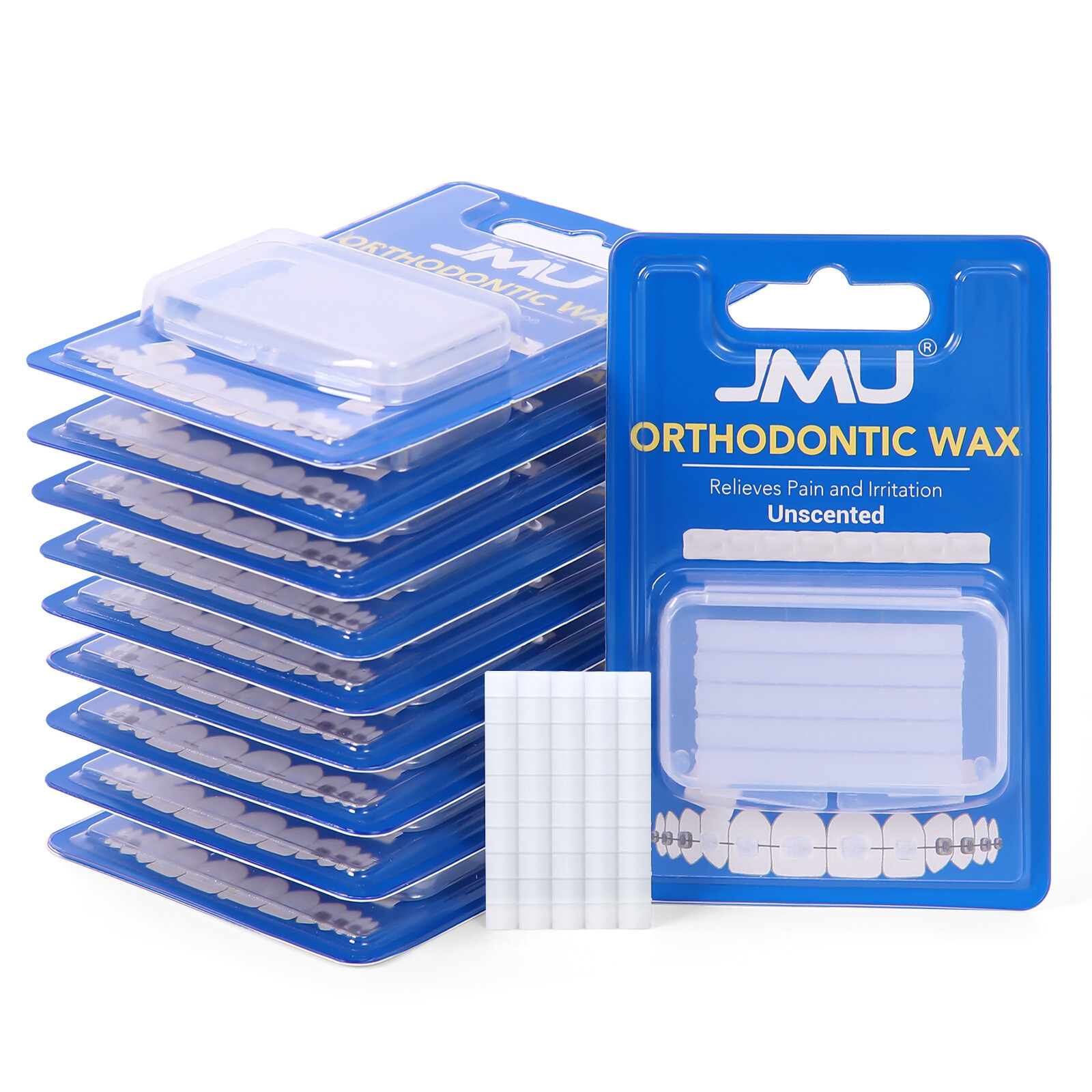 JMU Dental Oral Orthodontics Wax For Braces 50 Blocks Fruit Scent /Unscented
