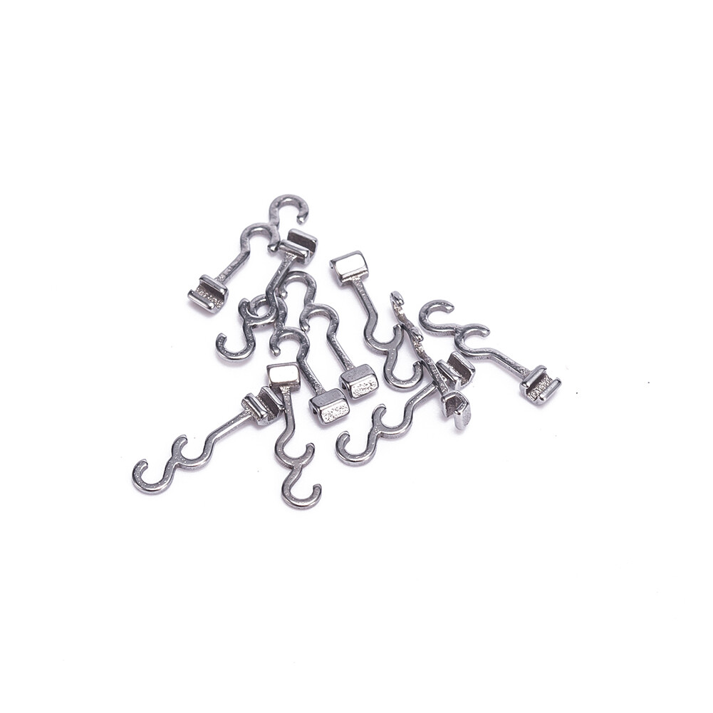 Orthodontic Crimpable Hook Stainless Steel Small/Medium/Large 10Pcs Easyinsmile