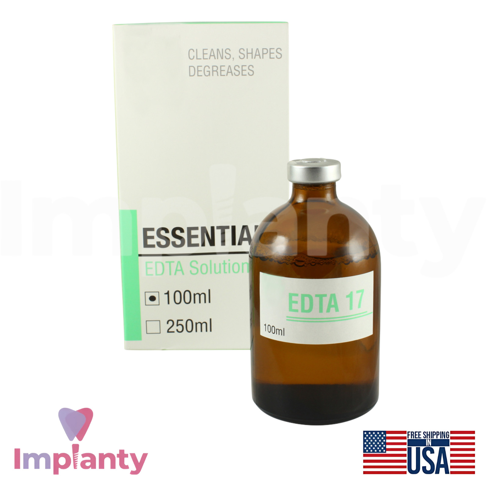 Dental EDTA 17% Solution Liquid Expansion & Preparation Clear Neutral pH
