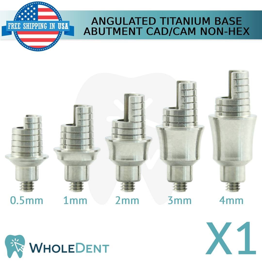 X1 Angulated Rotational Ti-Base up to 25° Abutment Cad/Cam Non-Hexagonal