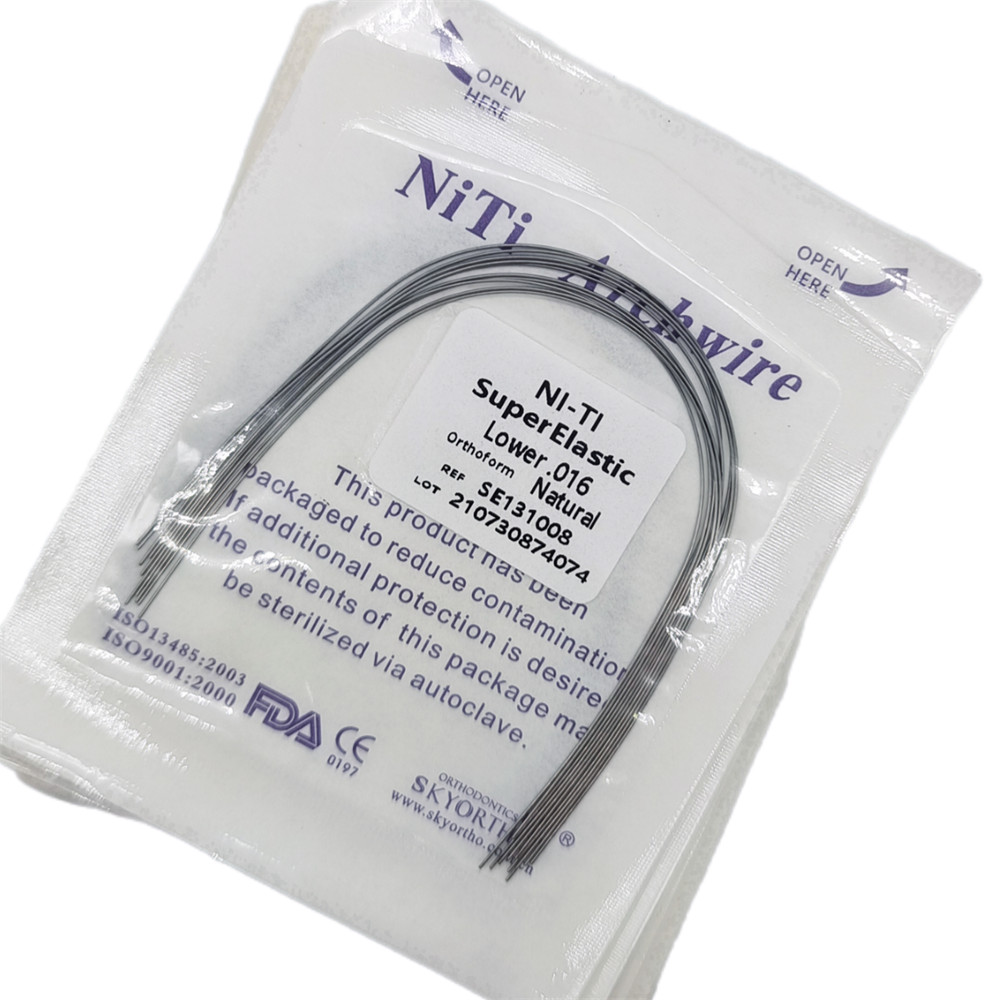 Dental Orthodontic Niti Arch Wire Super Elastic Natural Nature Form Round