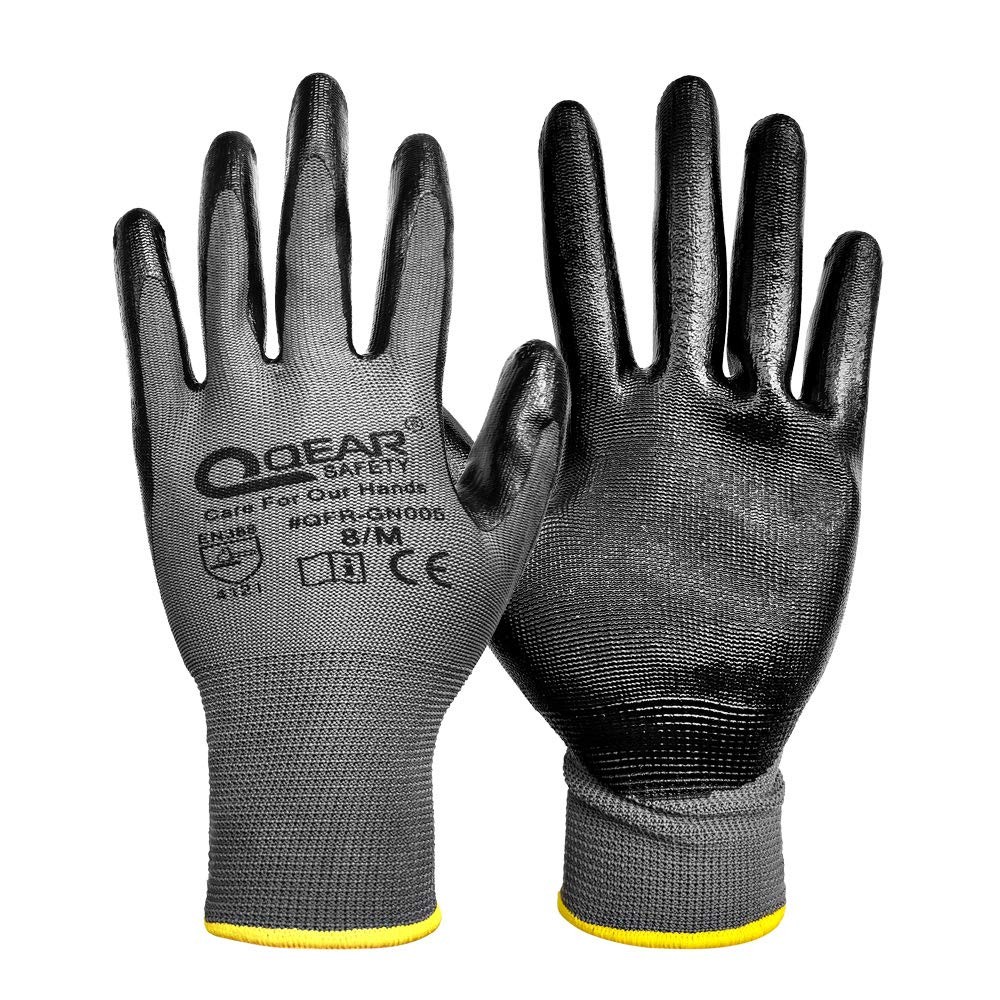 12 Pairs Pack Nitrile Rubber Coated Gloves, Multi-function,Light-weight,Good …