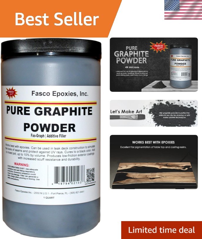 Versatile 44 Micron Pure Graphite Powder in 11oz – Superior for Epoxy Blending