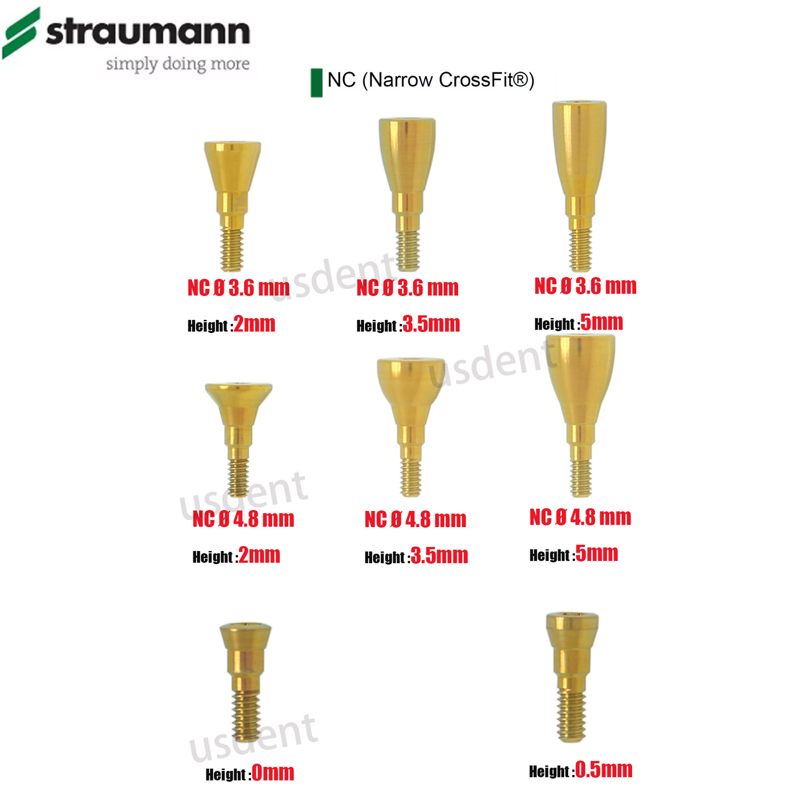 US Dental Straumann Healing Abutments Closure Cover Screws NC/RC Fit ITI BL/BLT