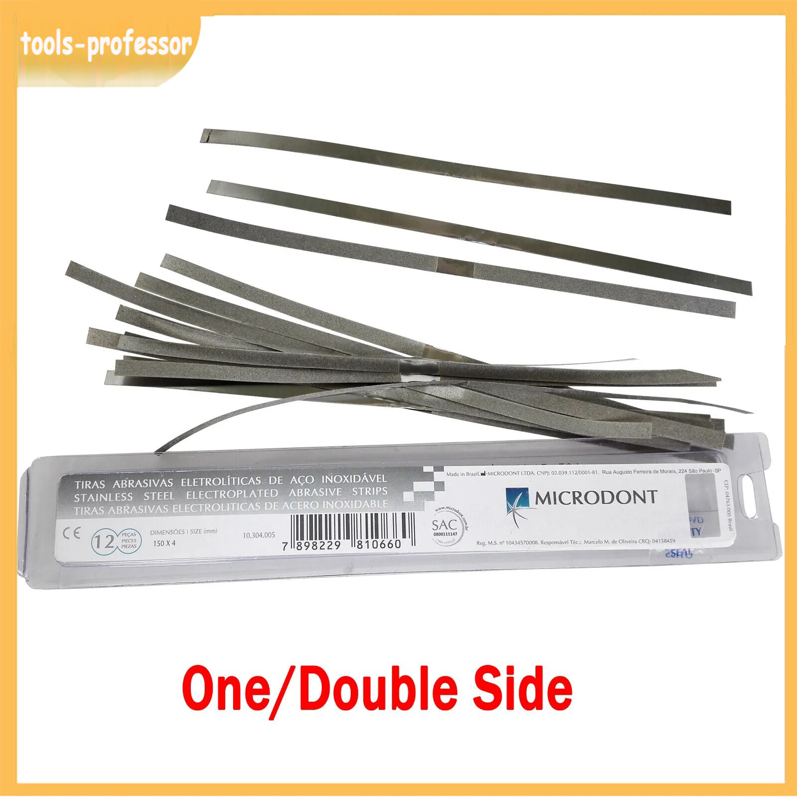 150*4mm Dental Microdont Stainless Steel Abrasive Strips for Finishing Polishing