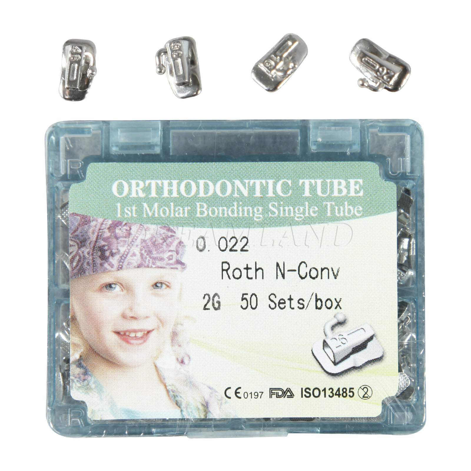 Ortho Buccal Tube 1st/2nd Molar Bondable/Bonding 22 Roth/MBT Single/monoblock Tz