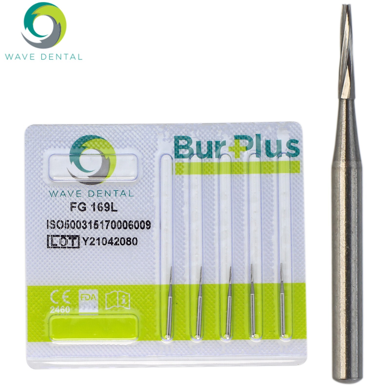 Wave Dental Carbide Burs FG 169L For High Speed Handpiece Friction Grip Midwest