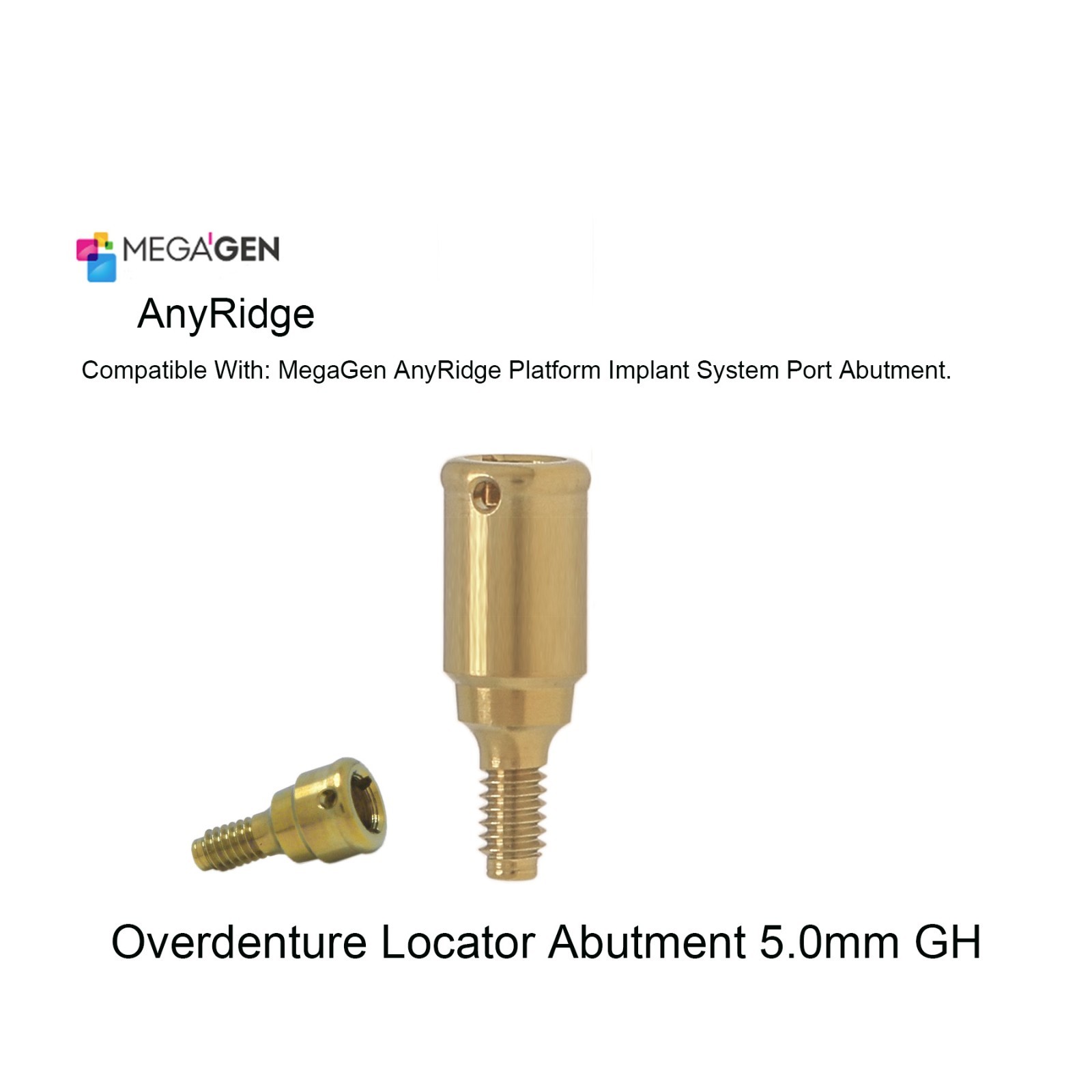 Locator attachment Abutment overdenture Anchor for MegaGen AnyRidge All Platform