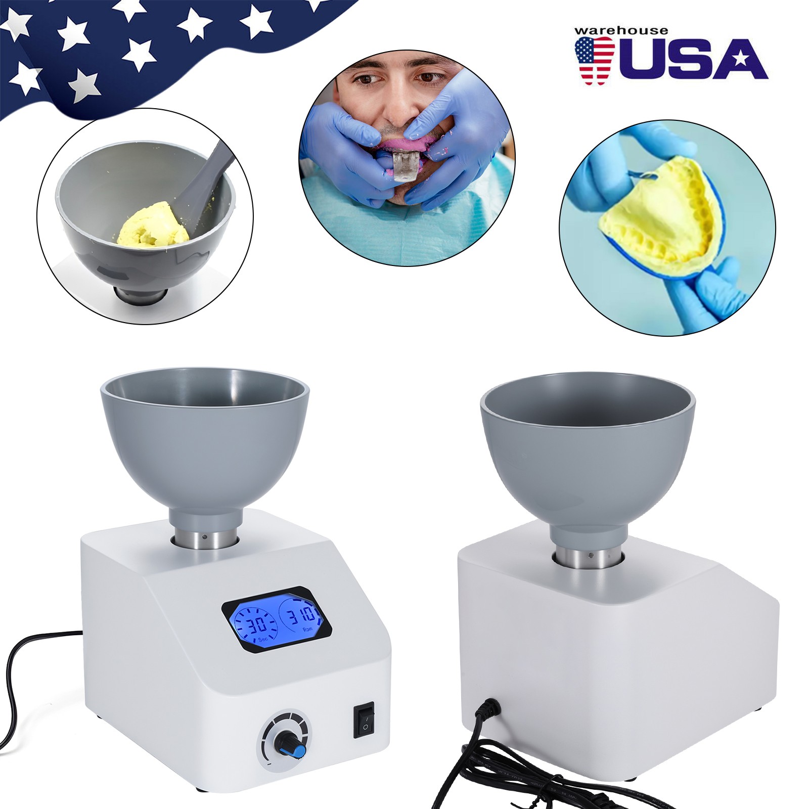 48W Dental Impression Alginate Mixer/Die Semi-automatic Alginate Mixer