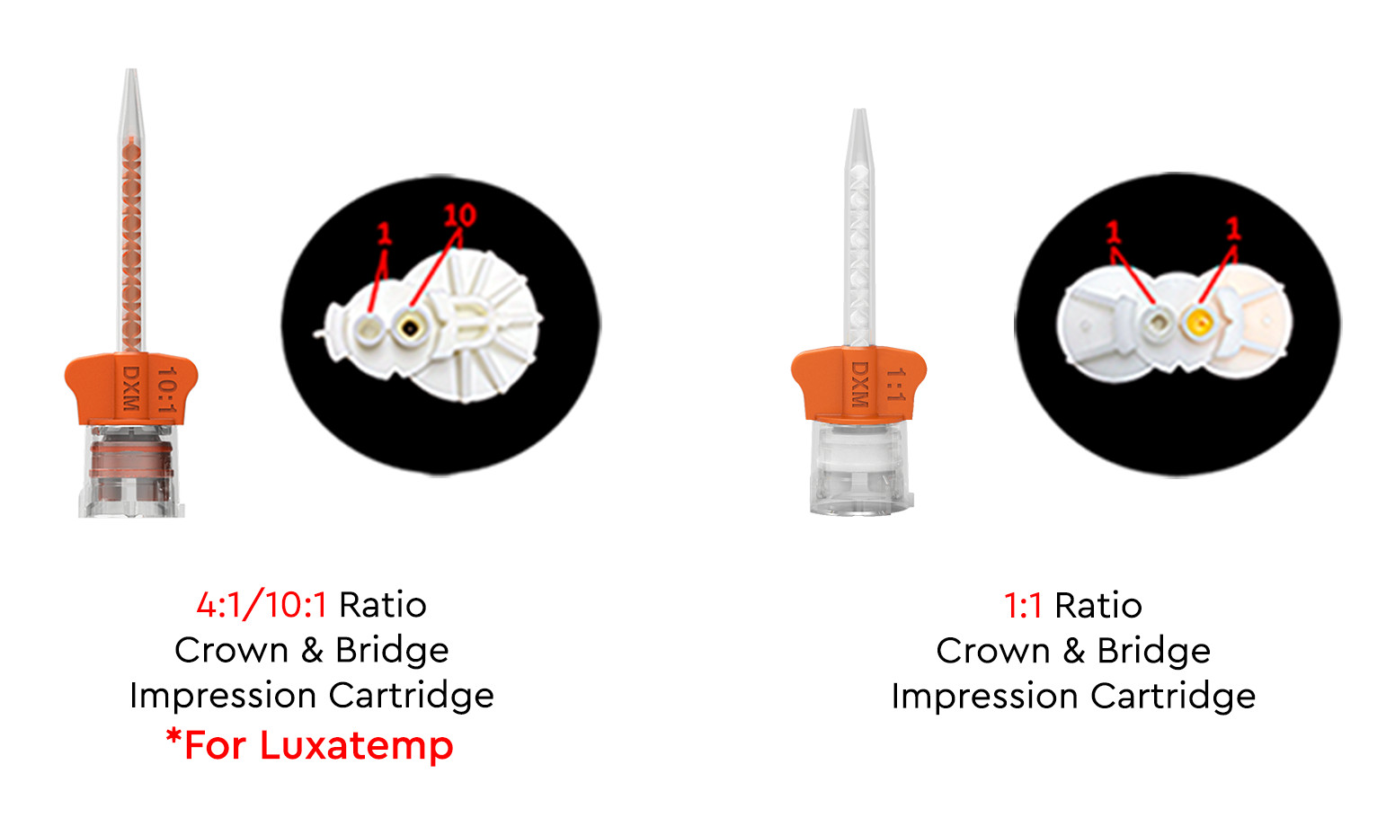 48pcs Crown&Bridge Orange Dental HP Mixing Tips10:1/4:1 ratio DX-Mixer®