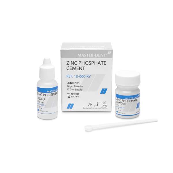 Master-Dent Zinc Phosphate Cement – LT YELLOW Kit: 32 Gm. Powder and 17.5 mL