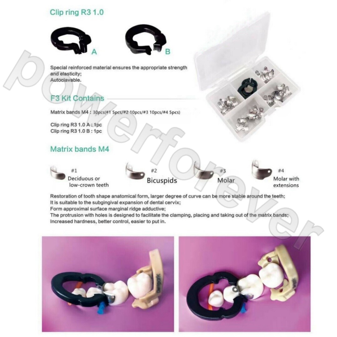 Dental Sectional Contoured Matrix System Matrices Bands Clip Clamp Holder Ring