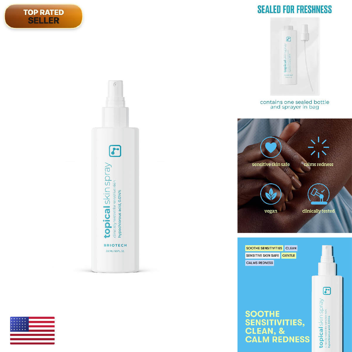 Briotech Topical Skin Spray Hypochlorous Acid Spray For Sensitive Skin Hocl