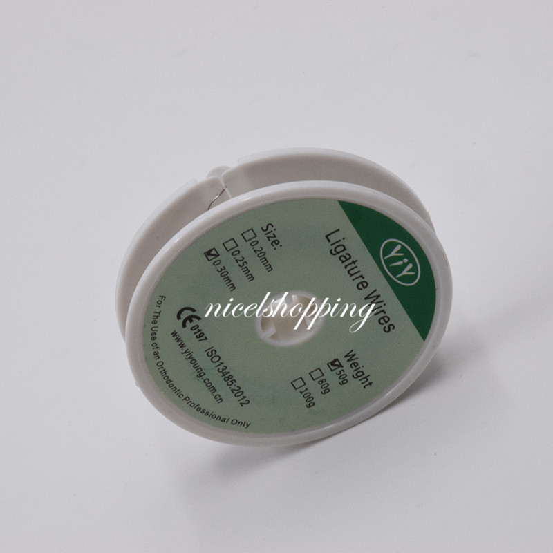 1 Roll Dental Orthodontic Ligature Wire Round Spool Stainless Steel 0.30 mm 50g