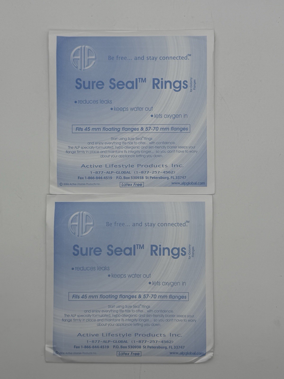 Ostomy Care New Sure Seal Rings (2) Packs 10 Per Box (20 Seals) Exp 2027 & 2028