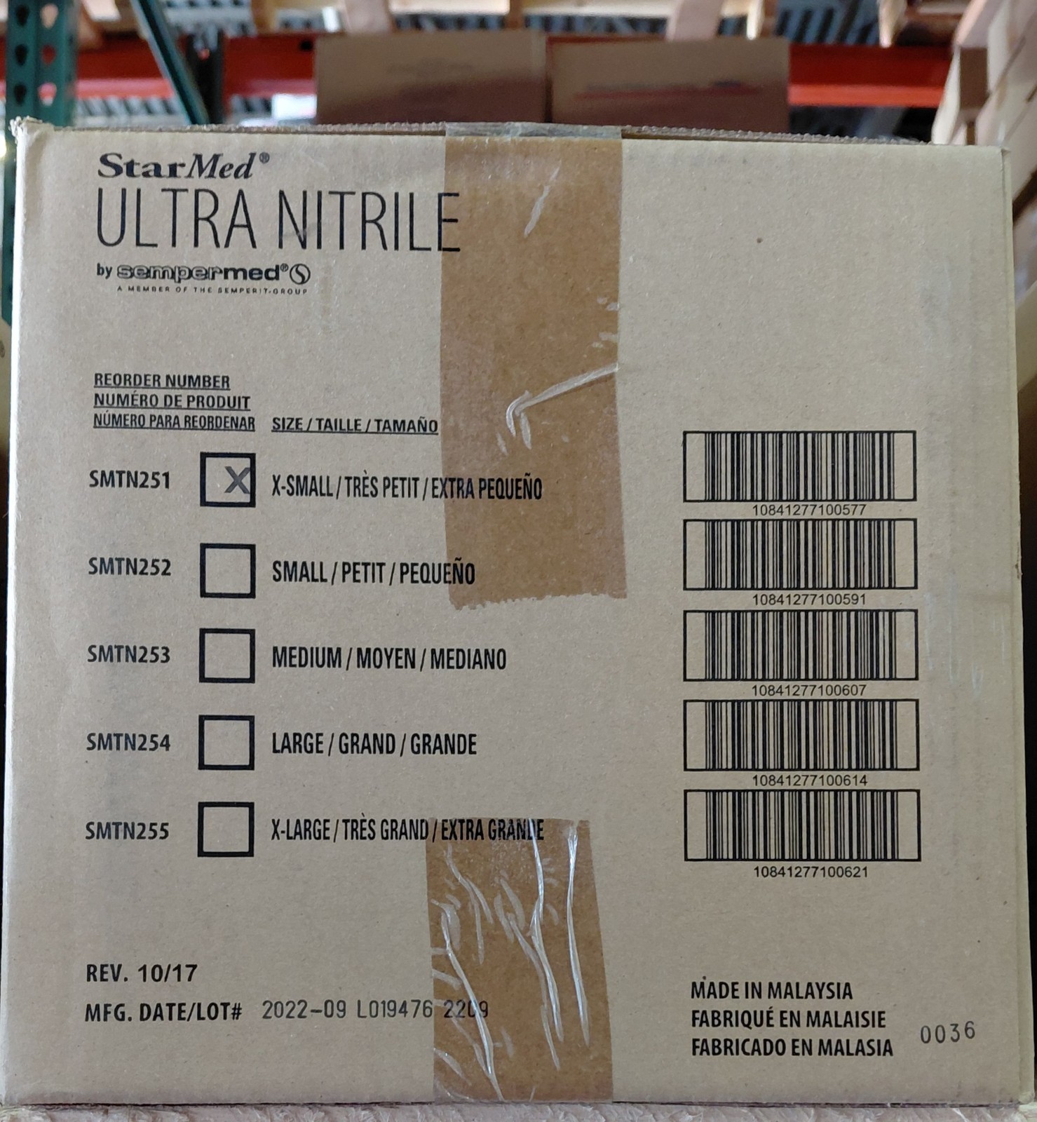 1 Case of 2500 StarMed Ultra Nitrile PF Exam Glove size XS Extra Small SMTN251