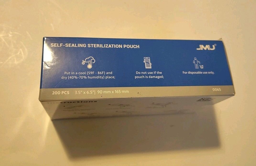 1000pcs Self-Sealing Sterilization Autoclave Pouch 3.5×6.5″ Blue Sterilizer Bags