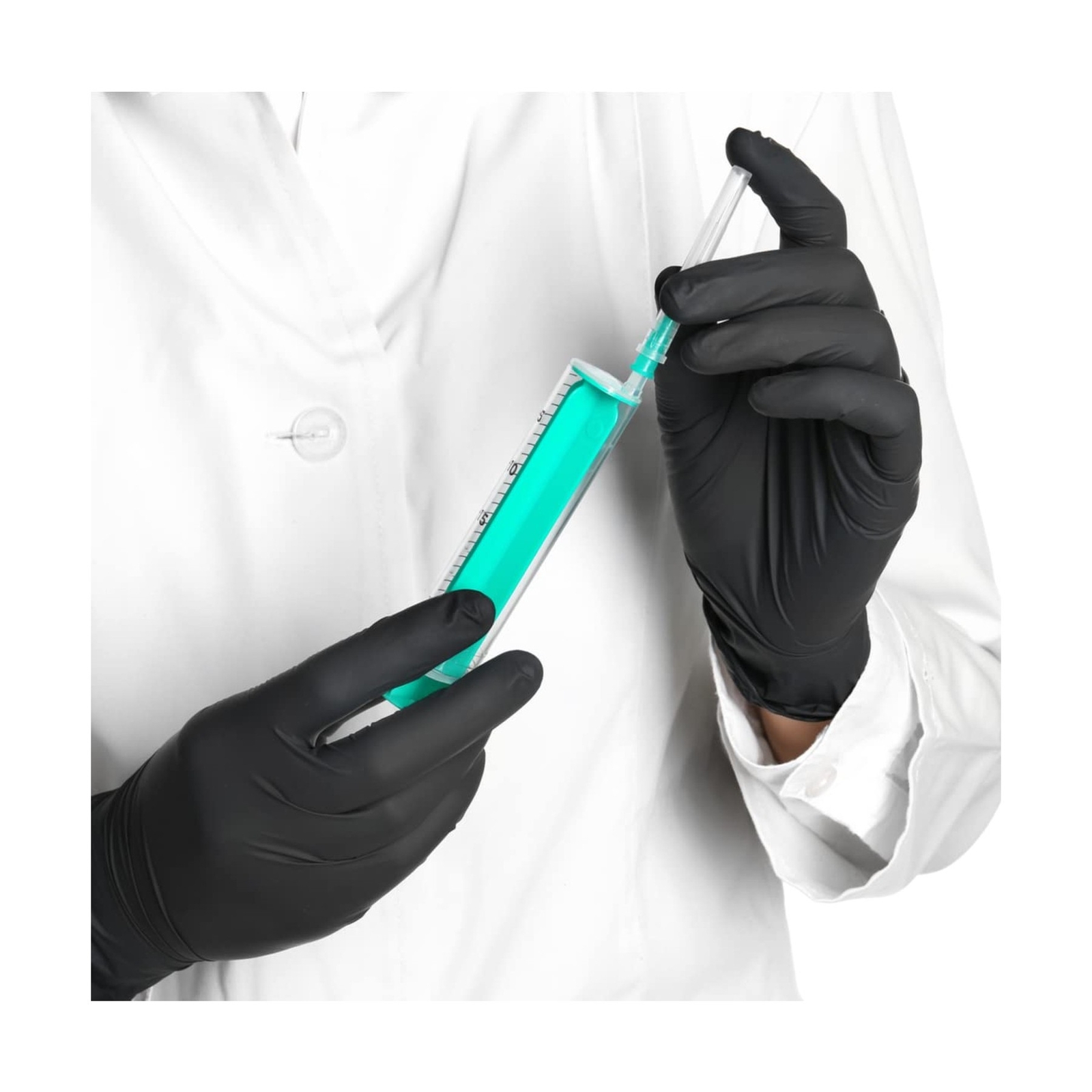 EnSure Low Derma Gray Black Nitrile Exam Medical Disposable Gloves, Chemo Rat…