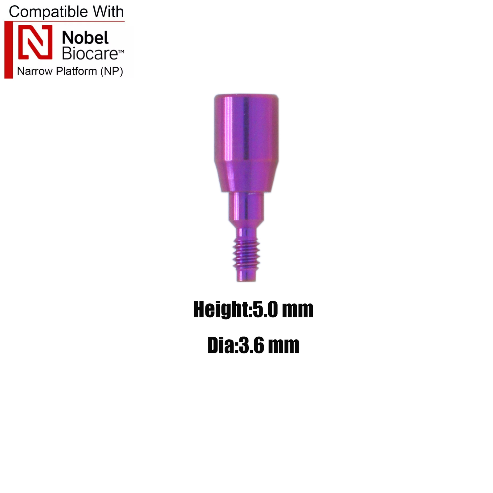 Fits Nobel Locator/Healing Abutments NP/RP Closure Cap Open/Closed Tray Conical