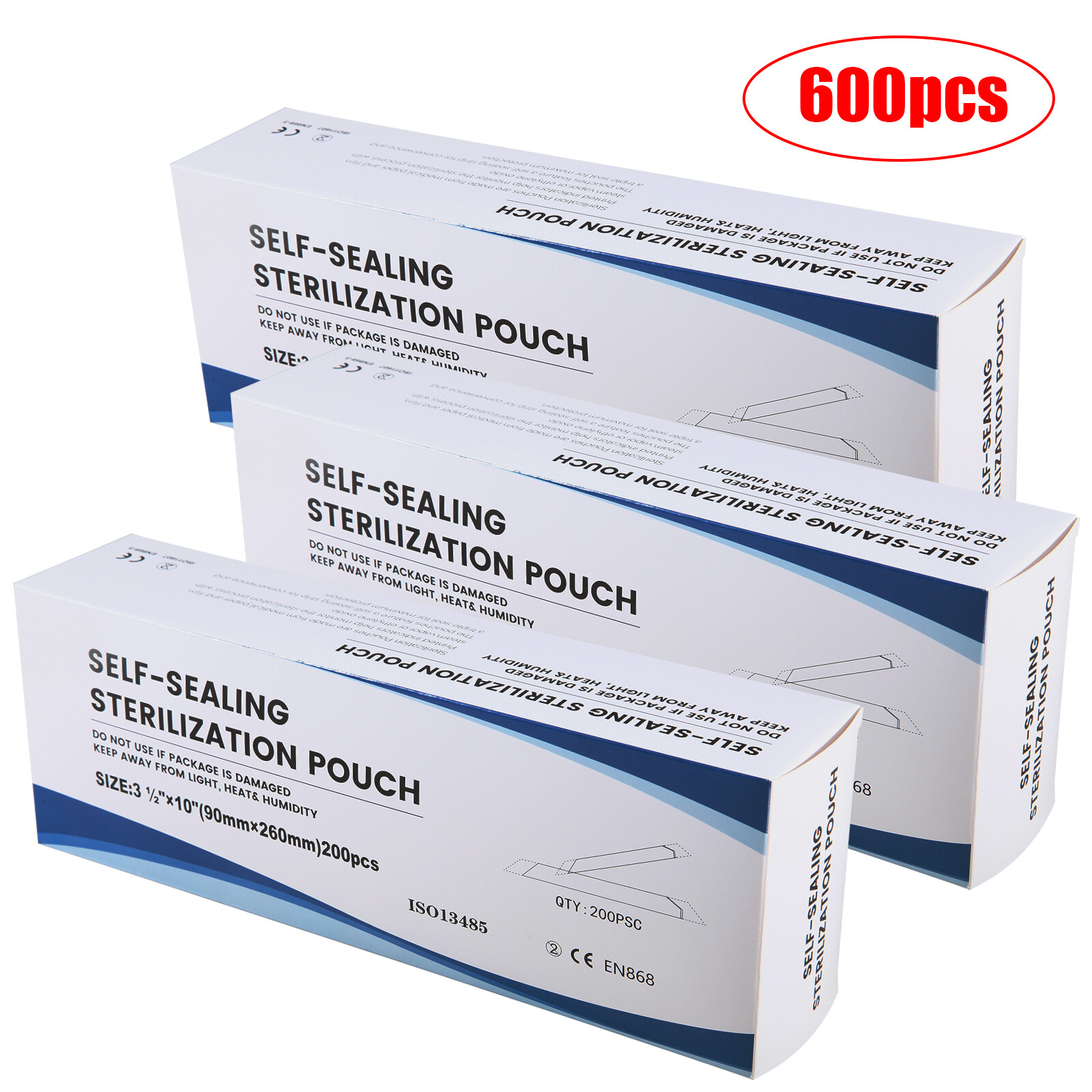 Dental Self Seal Sterilization Pouches Autoclave Sterilizer Bag,Tattoo Nail