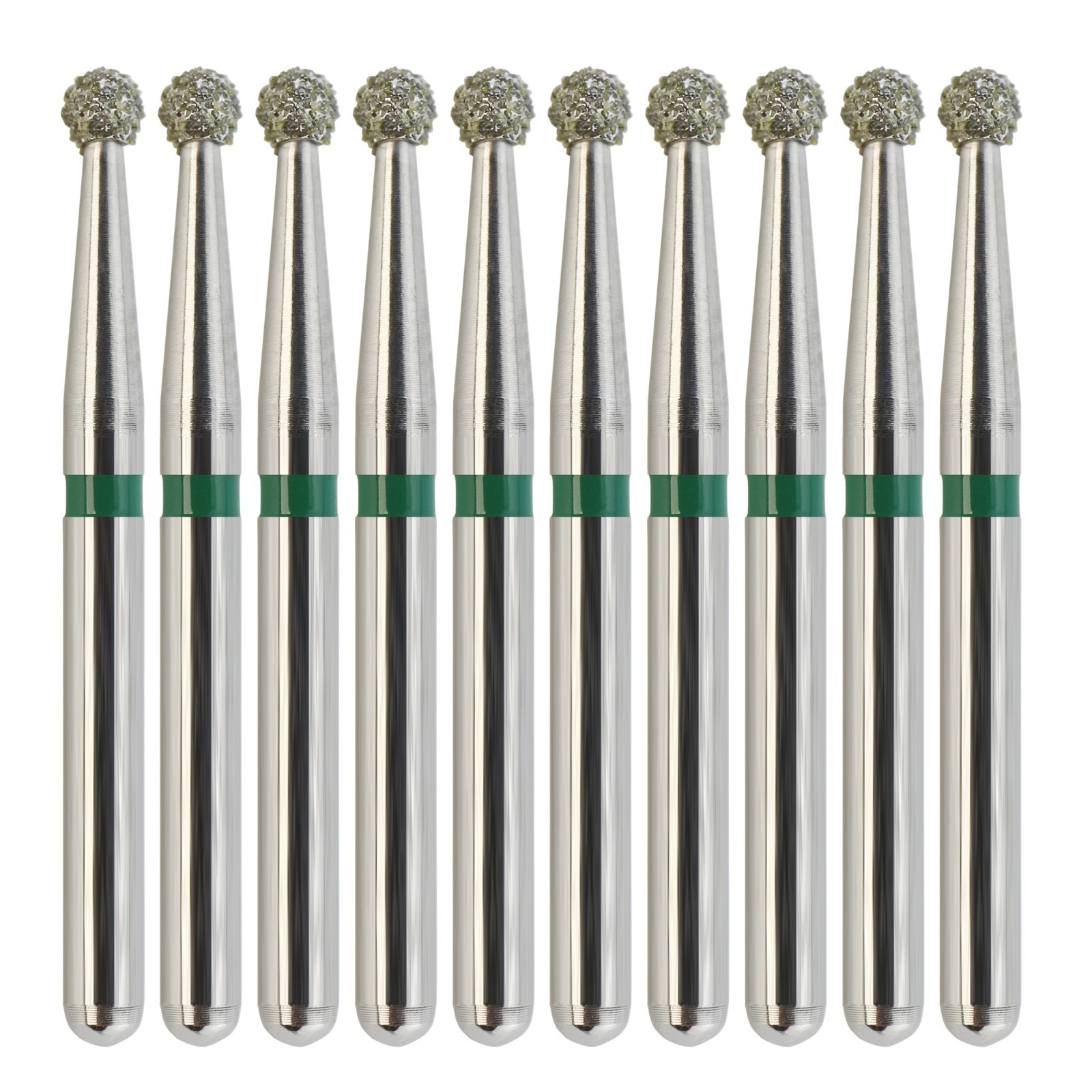 Multi-Use Dental Diamond Burs 801/016C Round Ball Bur Coarse Grit Friction Grip