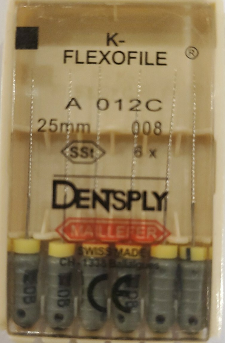 Dentsply Maillefer K-Flexofile Endodontic Dental Files 1 Pack 008 25 mm