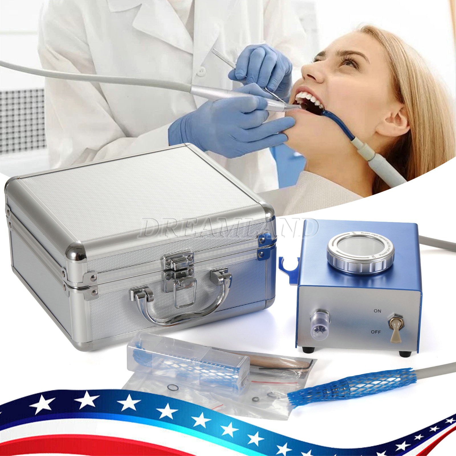 Dental Air Water Prophy Polishing Sandblasting Machine Teeth Cleaning Machine DT