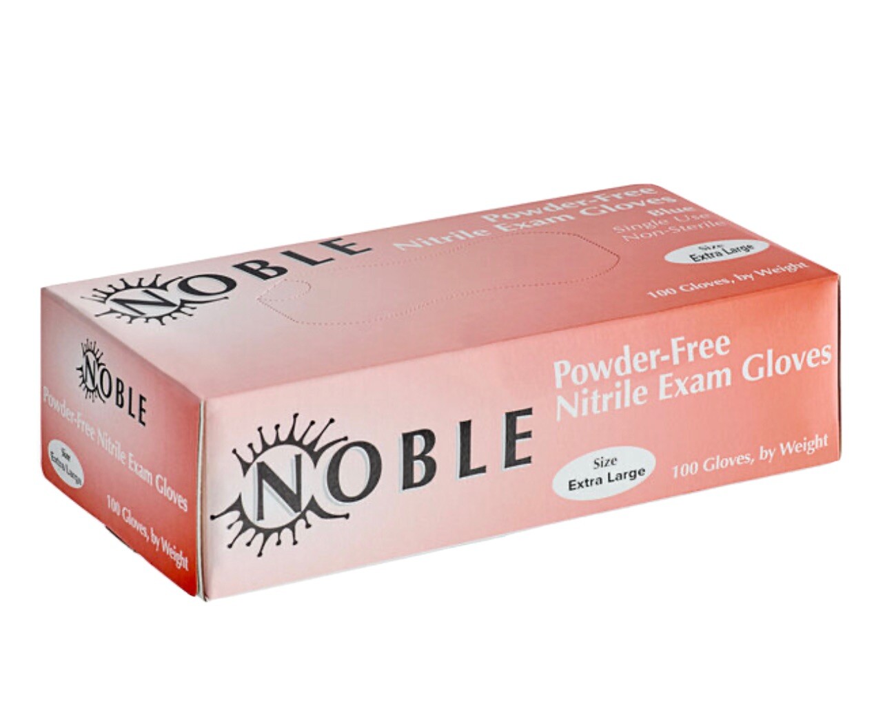 Noble 394EN504XL Nitrile Powder-Free Textured Gloves, XLarge – 1000 Count