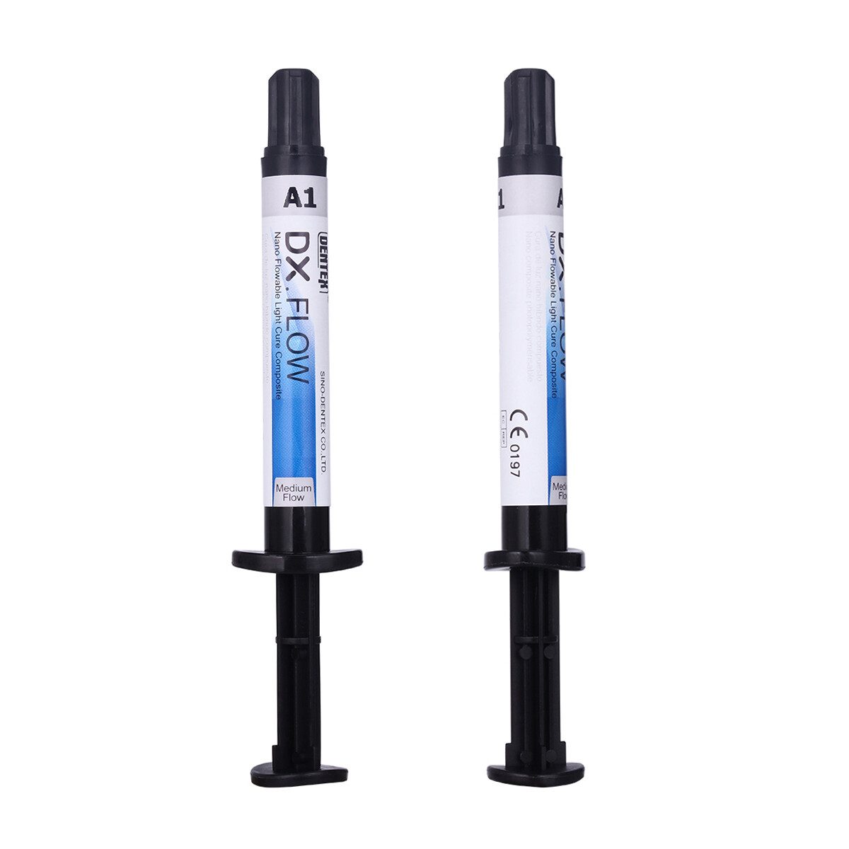 3Pcs Dental Dentex Flowable Light Cure Composite Resin Medium Flow A1 A2 A3 Kit