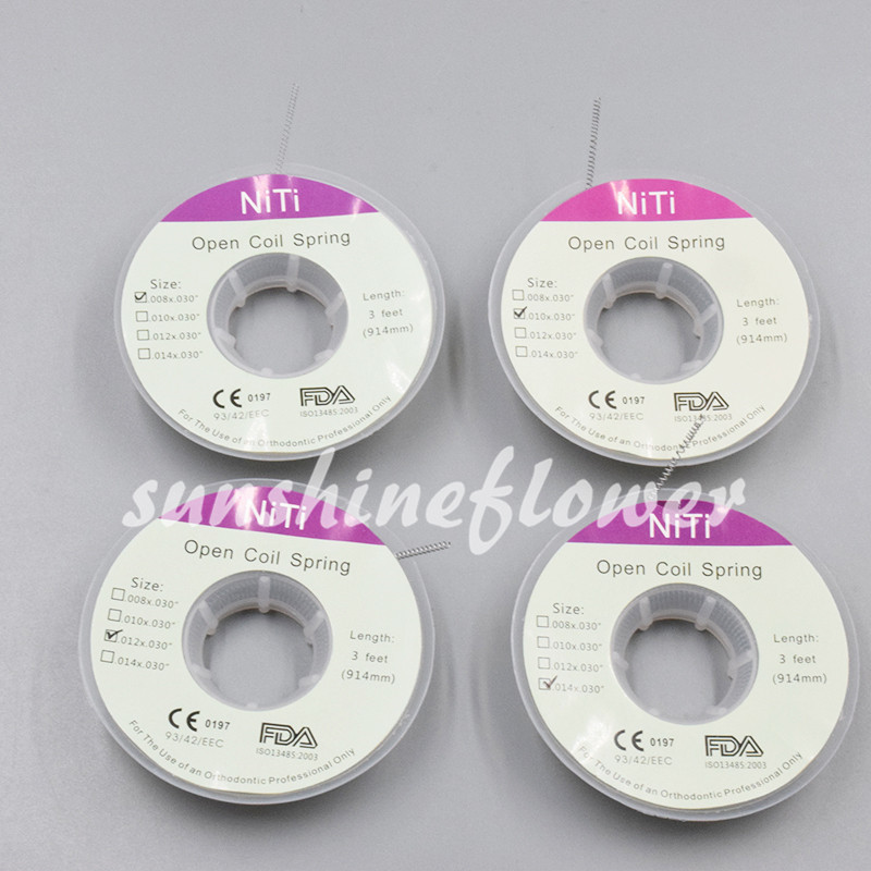 1 Roll Dental Ortho Niti Open Coil Spring Dia.008/010/012/014 inch 914mm 4 Sizes
