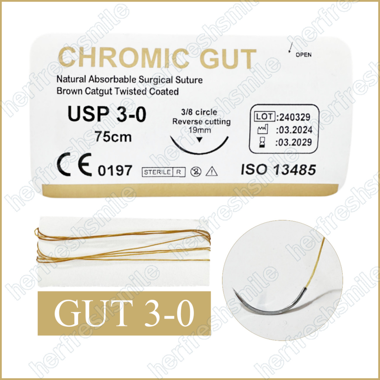 6Sizes Dental Practice Threads Reverse Oral Braided 3/0 4/0 5/0