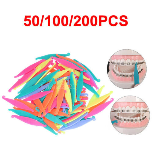 Dental Orthodontic Elastic Placer Elastic Rubber Band Placers Mixed Color