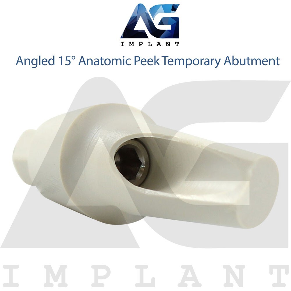 5 Peek Temporary Anatomic Angled 15° Prosthetic System Internal Hex 2.42mm