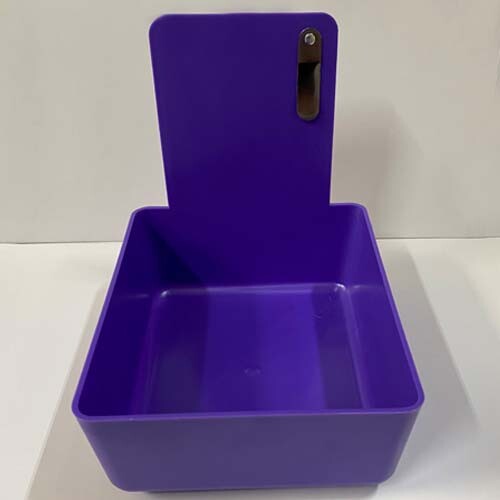 Purple Dental Lab Pan w/Stainless Steel Clip 12pk 7″ x 5¾” x 2½” Made in the USA